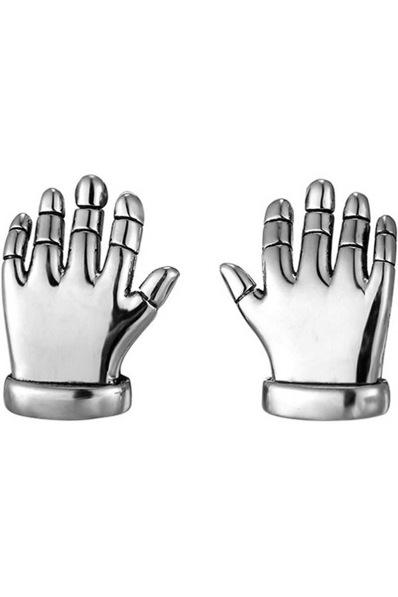Silver Hand Stud Earrings