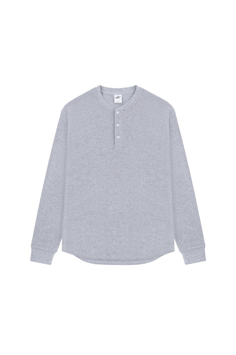 Waffle Henley Long Sleeve Tee