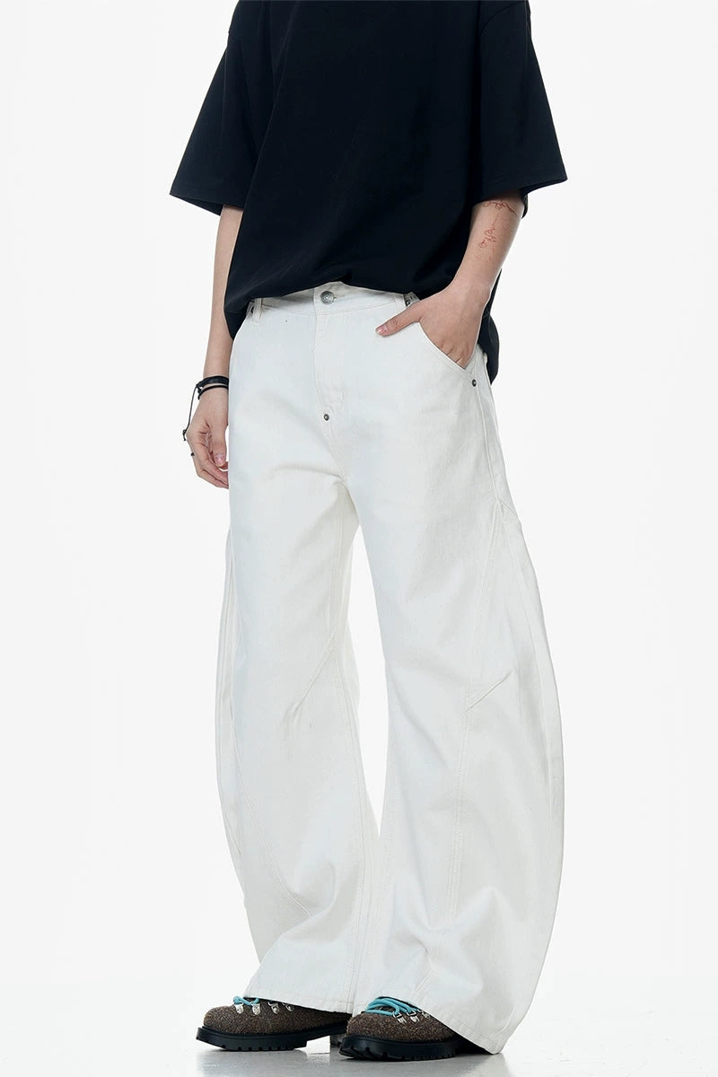 White Blade Wide-Leg Jeans
