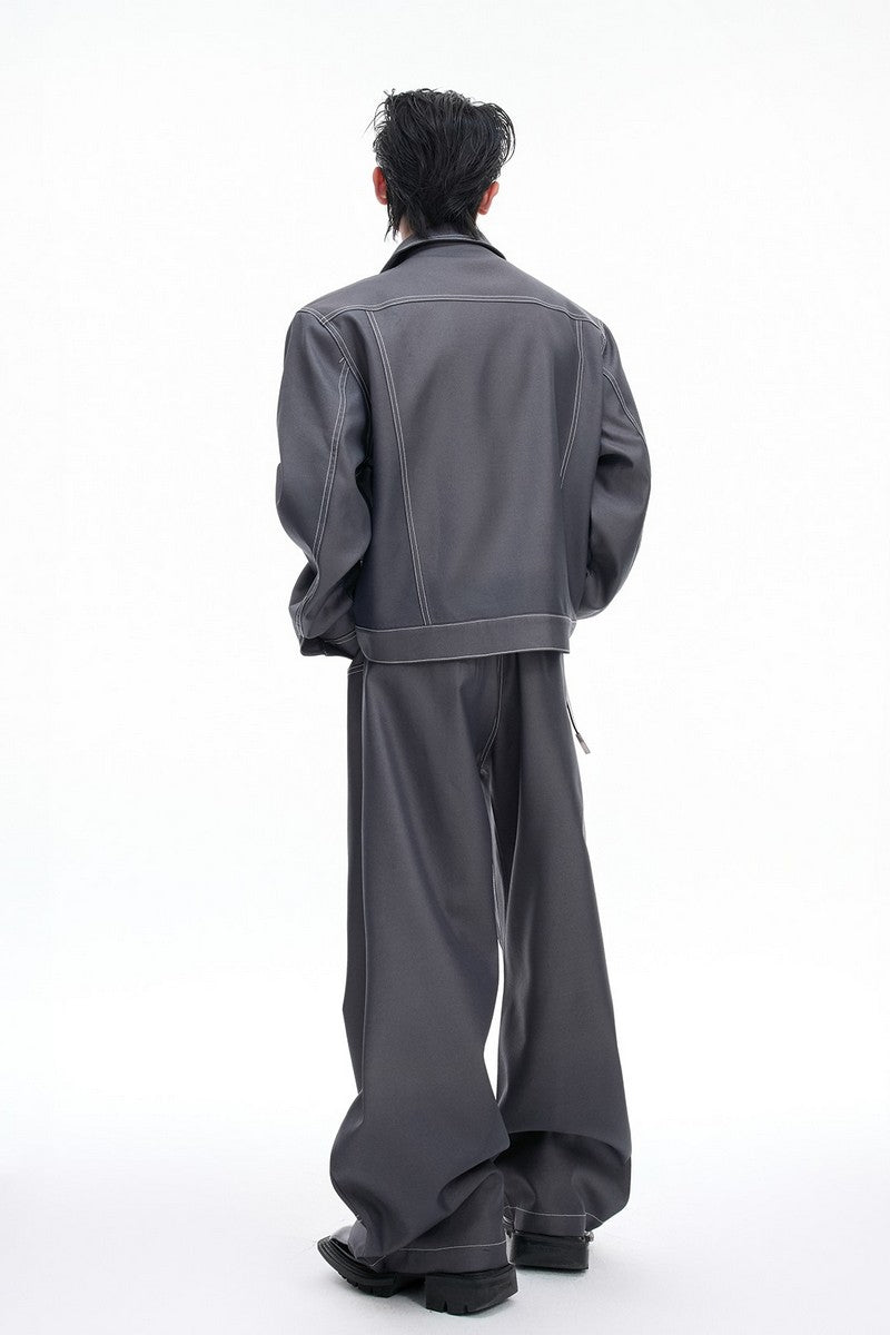 Pin Detail Cropped Jacket