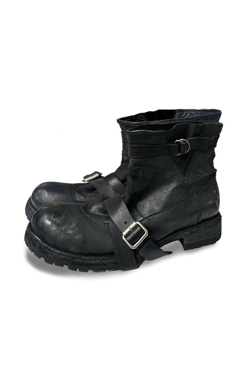 Frosted Lace-Up Engineer Boots