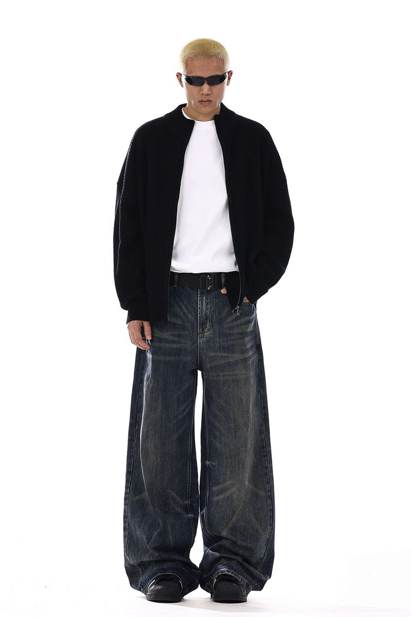 Vintage Washed Wrinkle Jeans