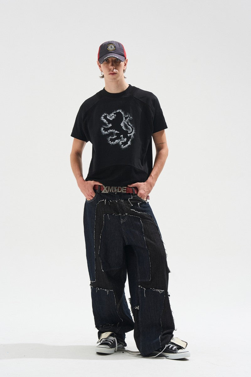 Spray Print Graphic Short Sleeve Tee