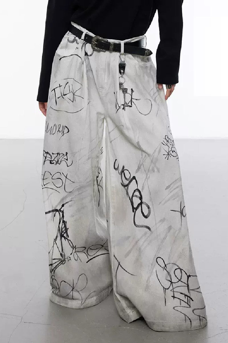 Graffiti Oversized Jeans