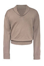 Seagull Collar Knit Sweater