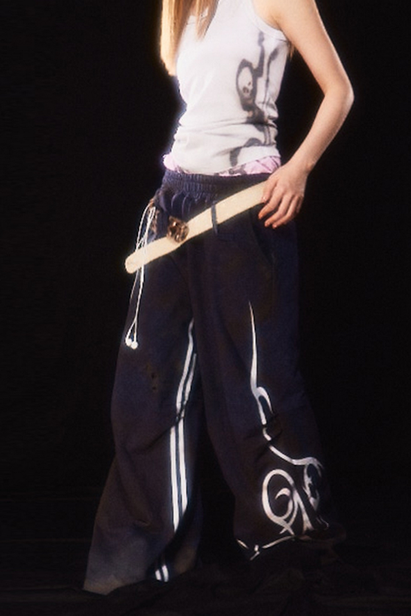 Washed Patch Jogger Pants