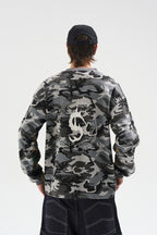 Yin Yang Camo Print Long Sleeve Tee