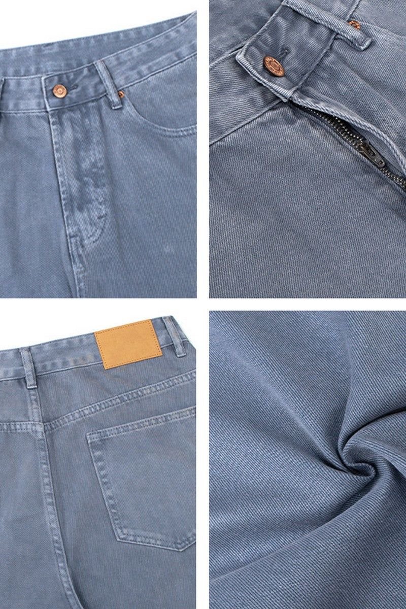 Washed Blue Flared Pants