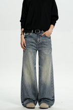Washed Loose Cleanfit Jeans