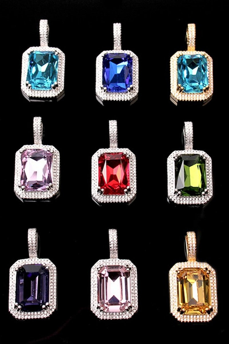 Color Gemstone Gold Necklace