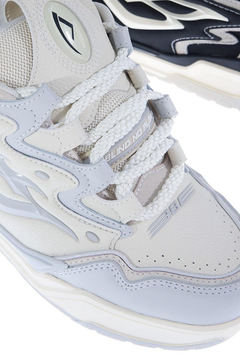 Grey Flame Chunky Sneakers
