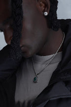 Vintage Emerald Pendant Necklace