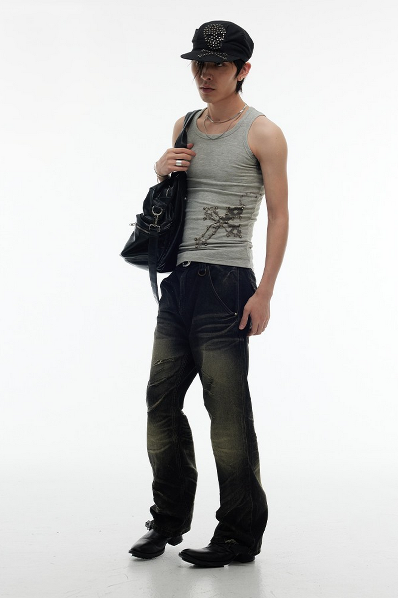 Baroque Skull Stretch Tank