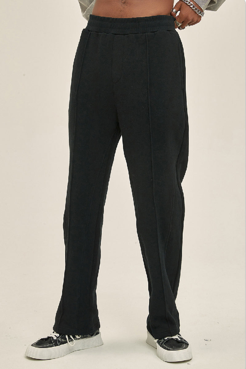 Velvet Drawstring Flared Trousers