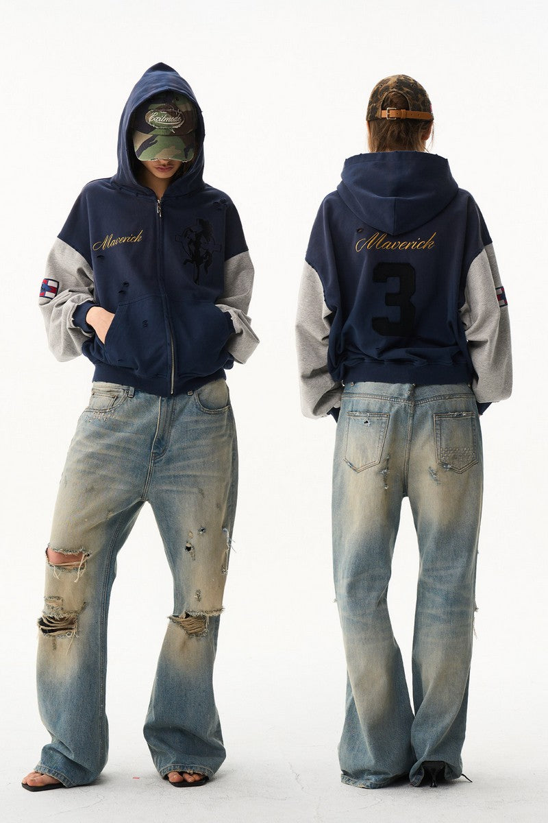 Crosshorse Washed Zip Hoodie