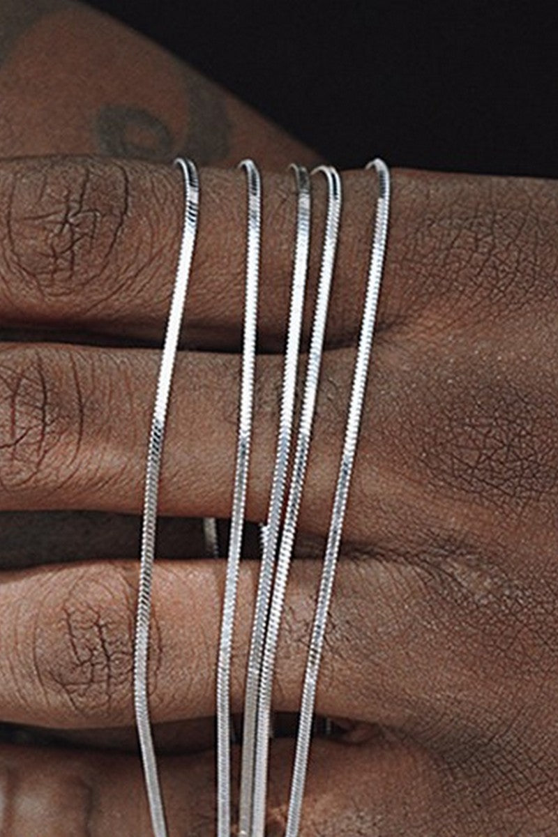 Platinum Snake Chain Necklace
