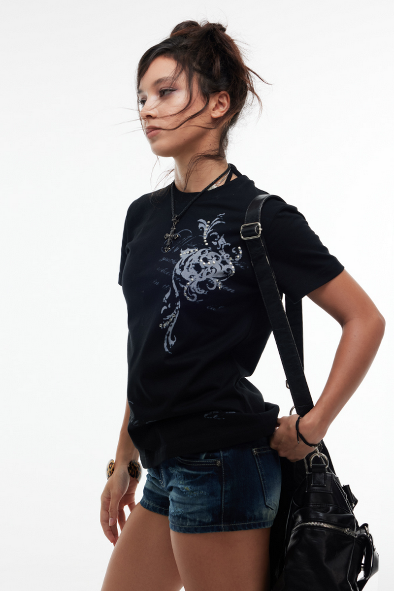 Baroque Skull Shoulder Tee