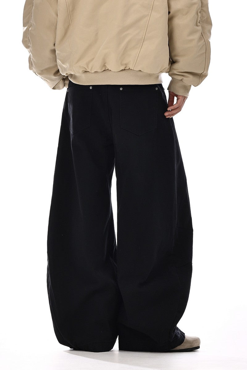Draped Wide Leg Dress Pants