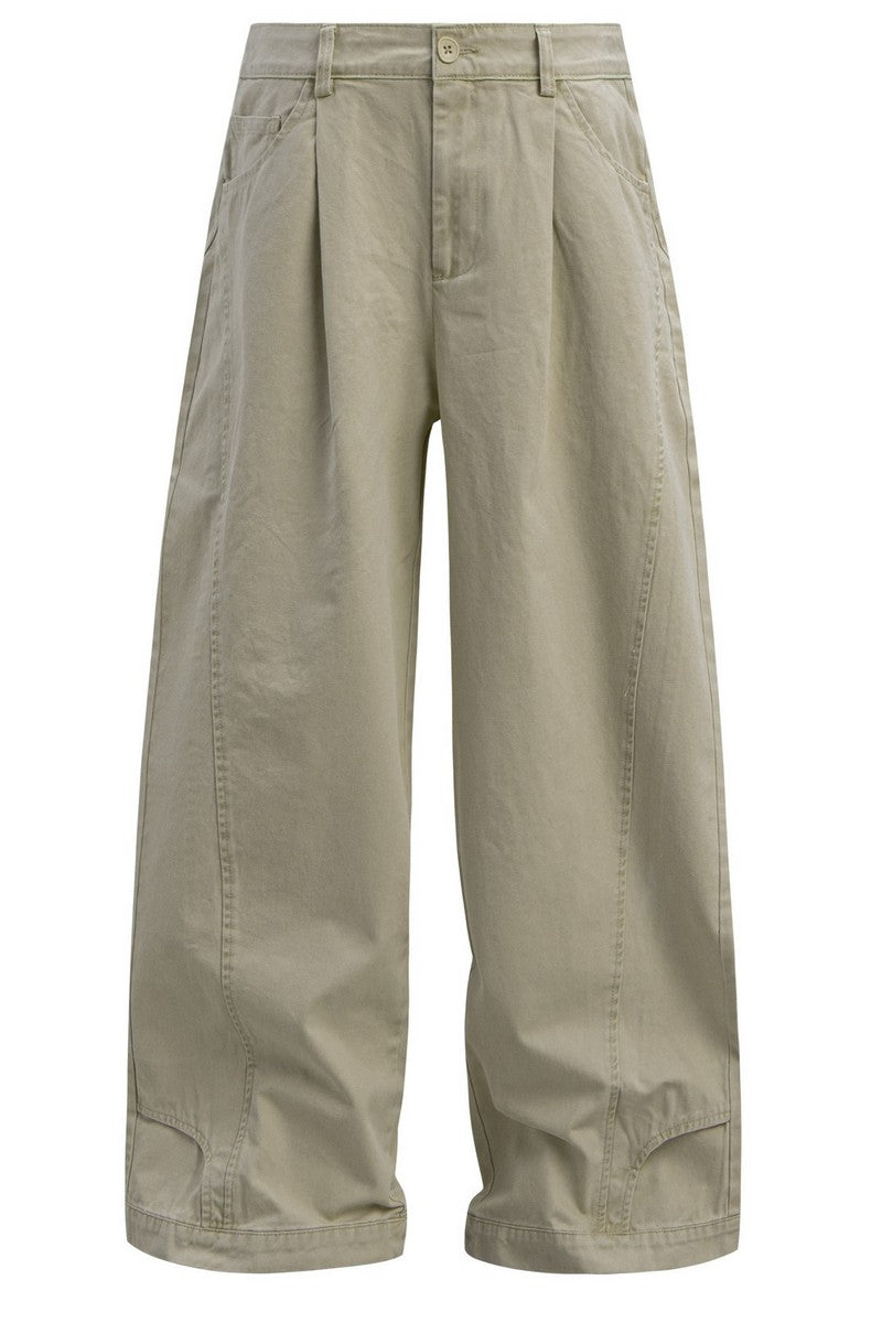 Washed Straight Work Pants