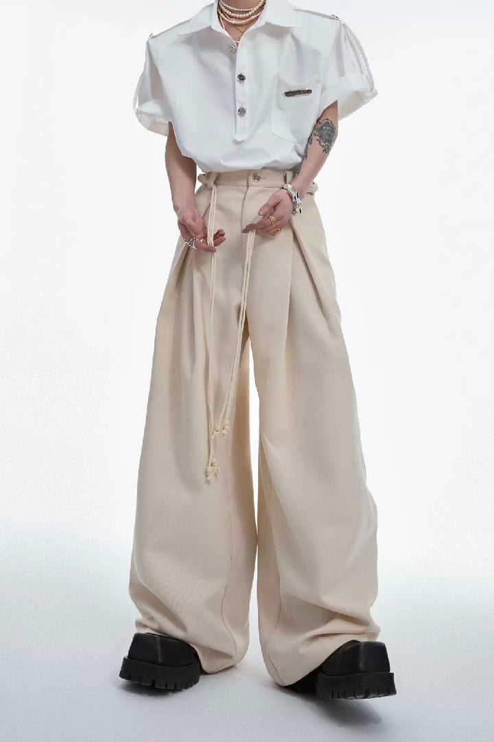 Heavyweight Tie-Waist Trousers