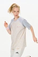 Floral Draped Raglan Tee