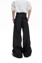 Croc Trim Straight Trousers
