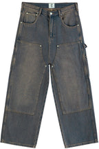 Washed Flare Work Jeans