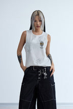 Badge Print Slim Tank