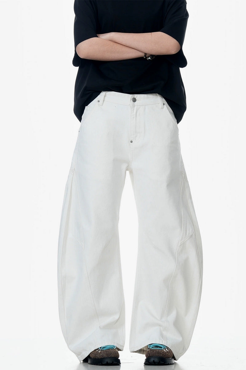 White Blade Wide-Leg Jeans