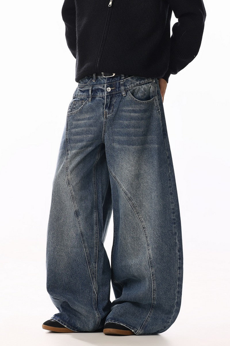 Mud Washed Oversized Jeans – Copping Zone
