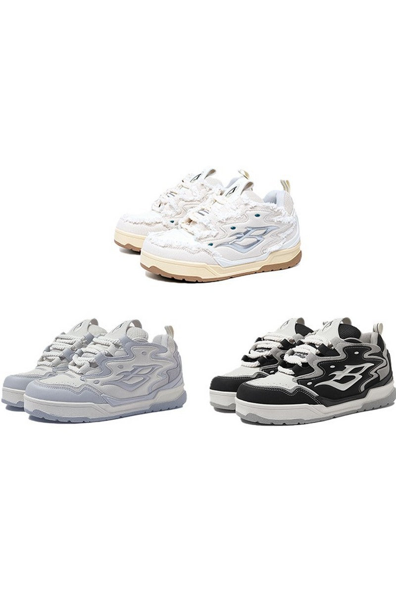 Black Flame Low Top Sneakers