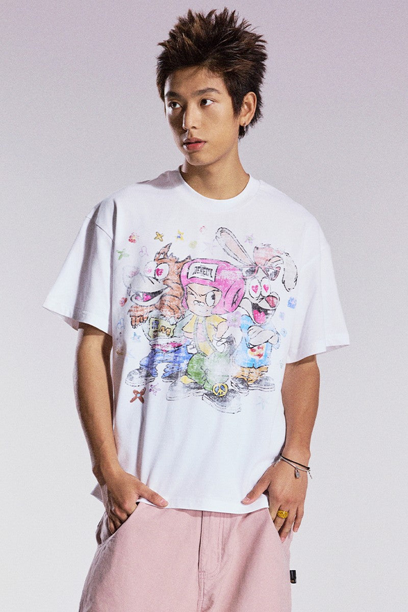 Cartoon Trio Graphic Tee