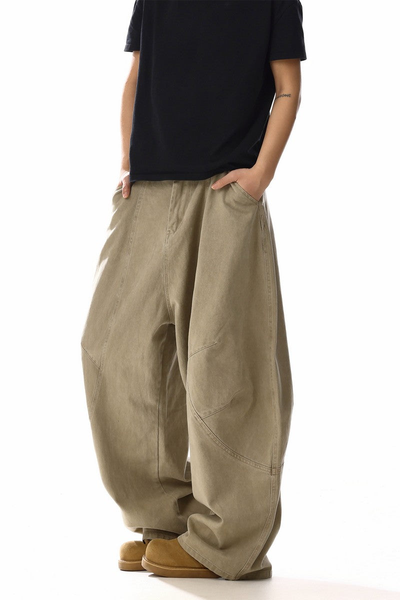 Washed Blade Cut Cargo Pants
