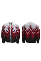 Gradient Knit Polo Cardigan