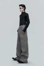 Waxed Biker Relaxed Leather Pants