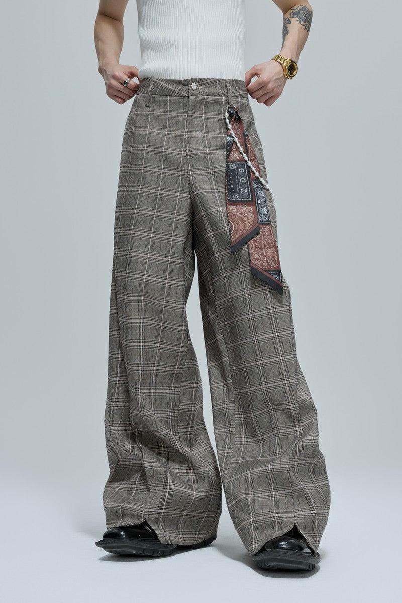 Pearl Plaid Trousers