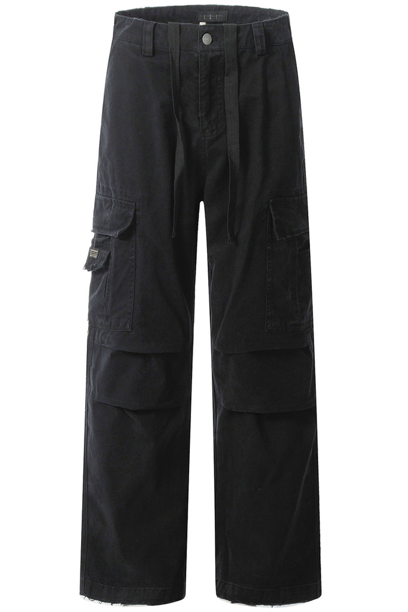 Multi-Pocket Drawstring Cargo Pants