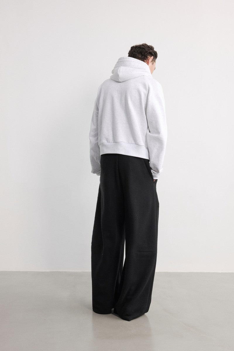 Layered Zip Brushed Knife Pants