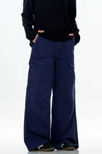 Textured Multi-Pocket Cargo Pants
