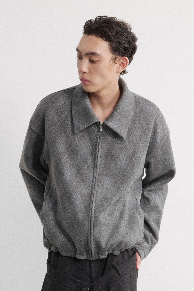 Diamond Quilted Fleece Jacket