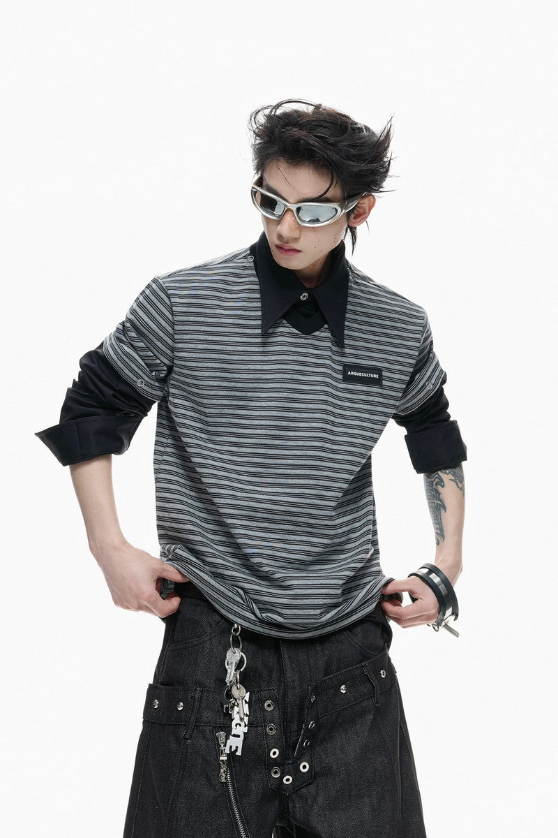 Colorblock Layered Polo Shirt