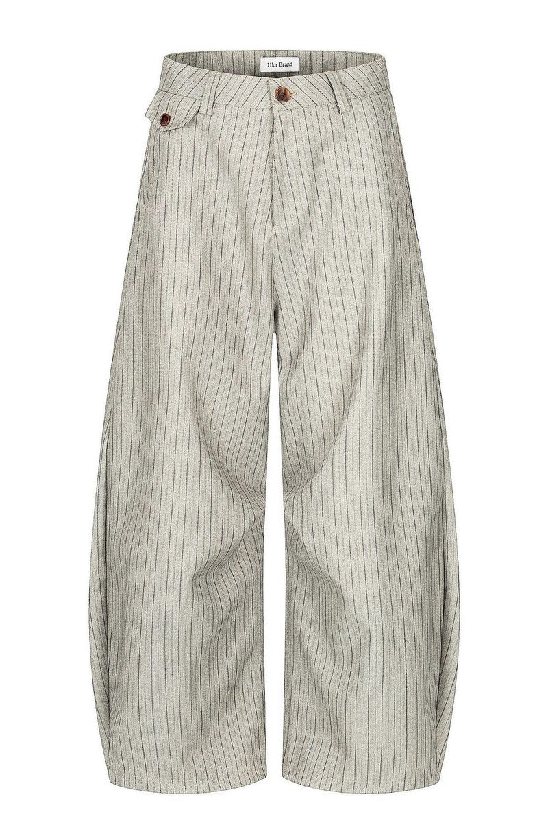 Striped Wide Leg Trousers
