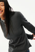 Waffle Henley Long Sleeve Tee