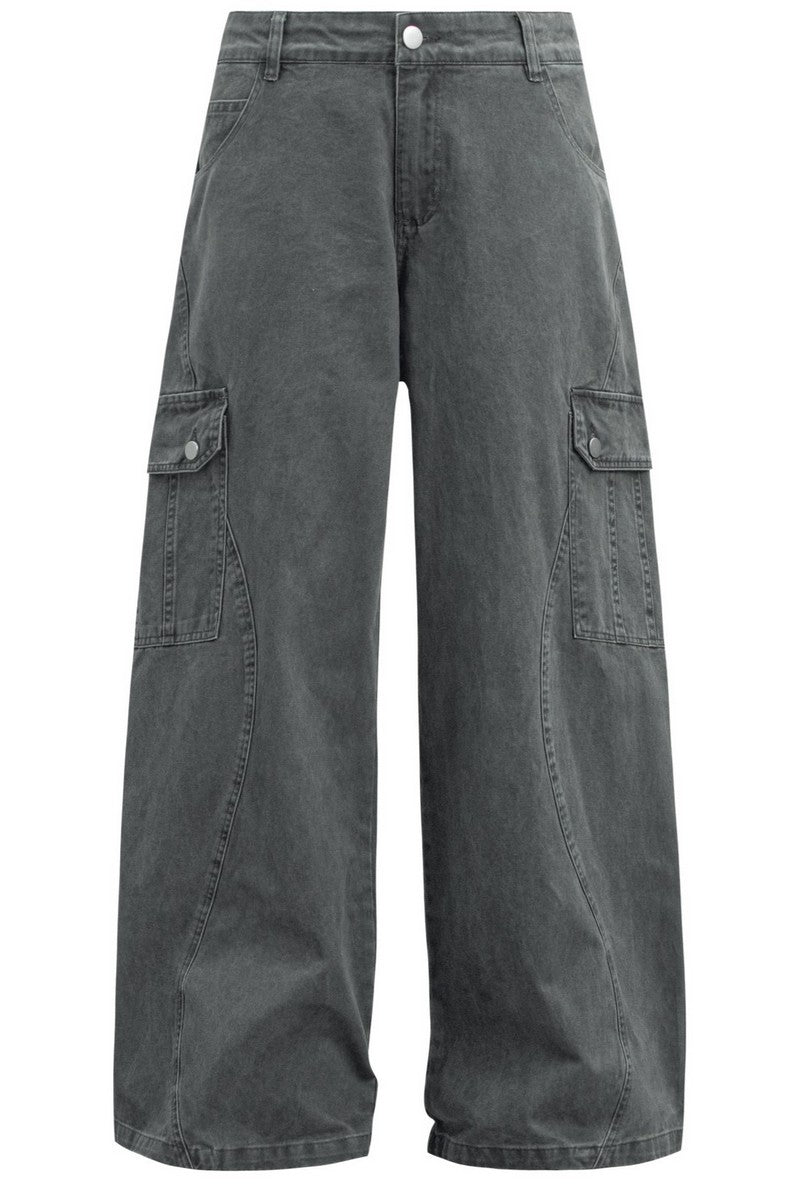 Multi Pocket Straight Work Pants