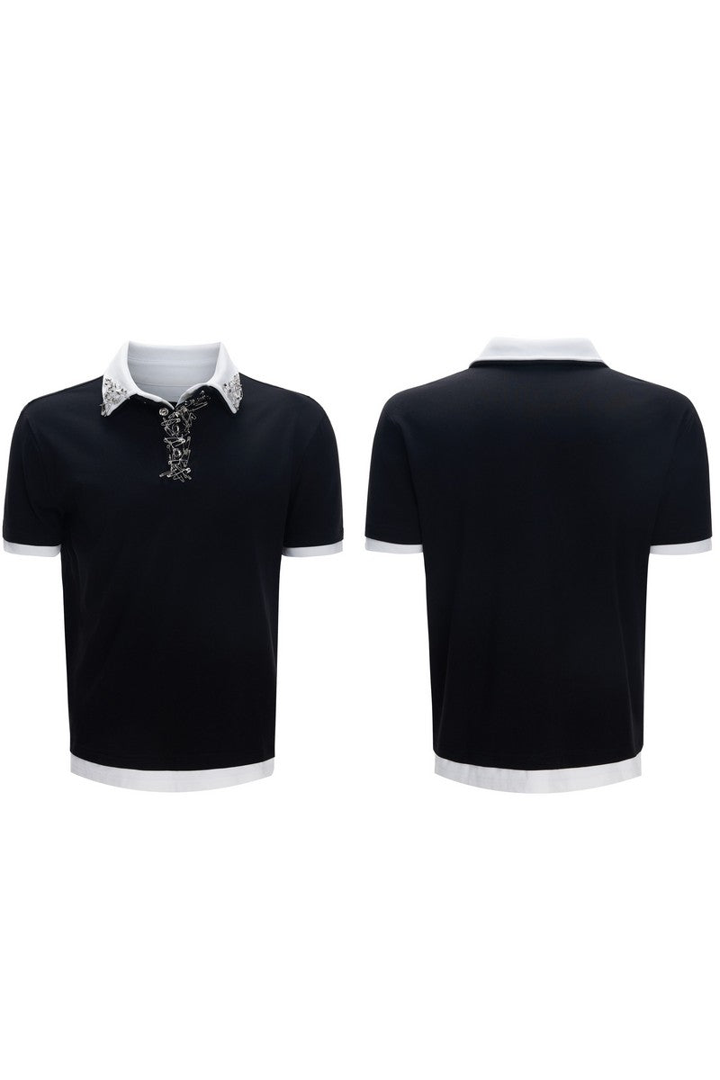Double Layer Pin Detail Polo