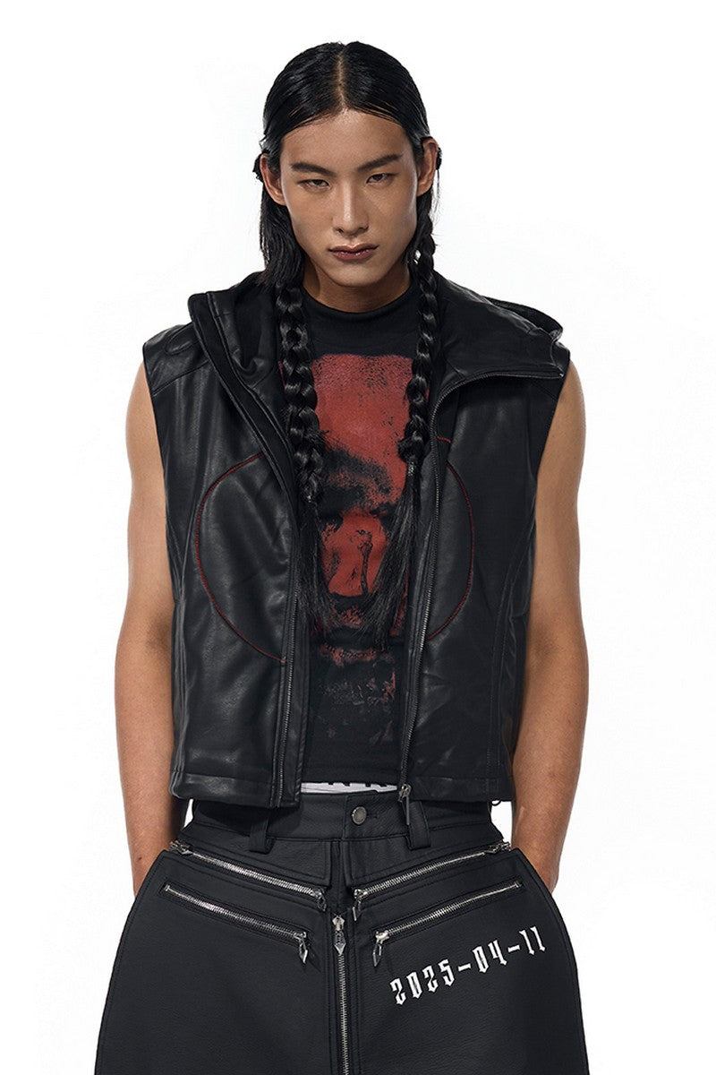 Hooded Star Patch Vest