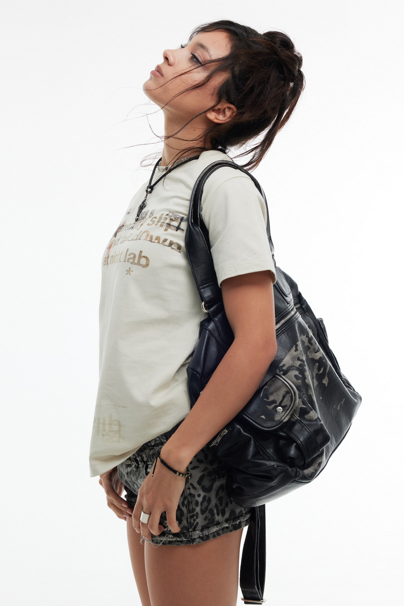 Star Print Shoulder Tee