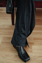 Square Toe Leather Derby Shoes
