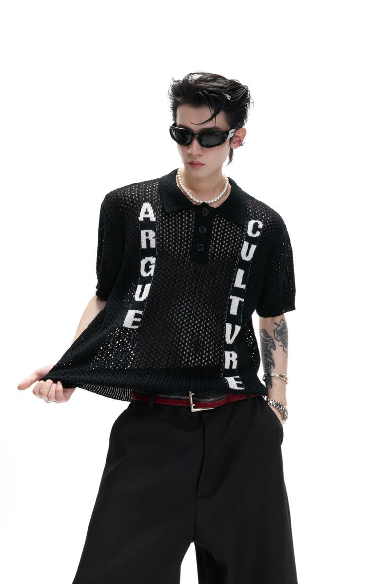 Jacquard Knit Polo