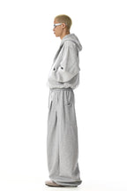 Grey Deconstructed Wide Sweatpants